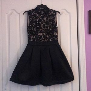 formal short lace top dress